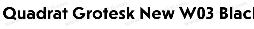Quadrat Grotesk New W03 Black字体转换